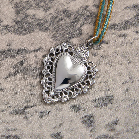 Baseball Bead Pocket Rosary with Sacred Heart & Eucharist Cross